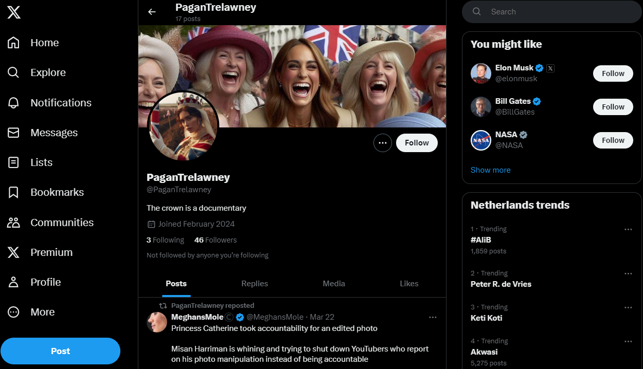 Pagan Trelawney on Twitter: A Loyal Defender and Friend on X/Twitter